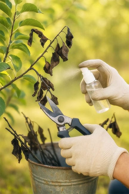 Treating Apple Tree Fire Blight